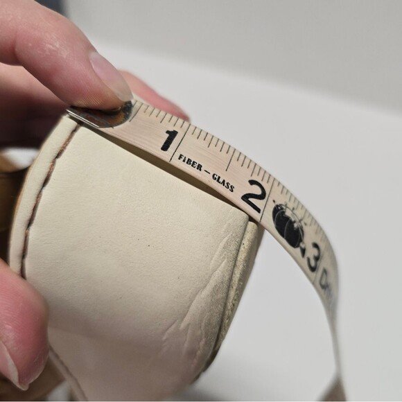 Born Genie Tan Leather Ankle Strap Platform Wedge Sandals Women's 10 - Picture 7 of 8